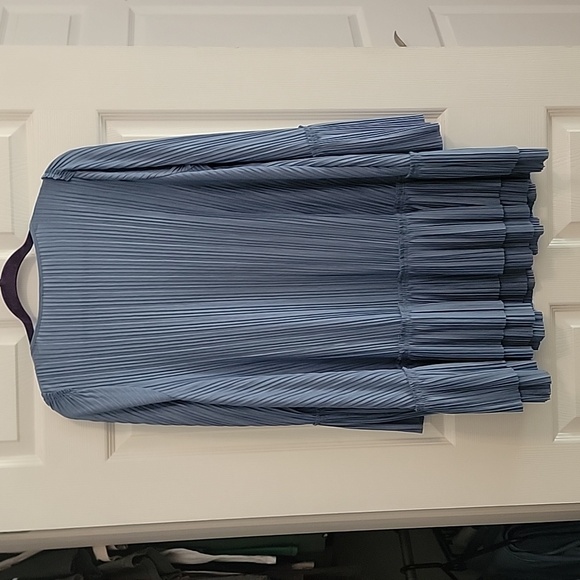 Free People Can’t Help It Pleated Mini Dress in Blue Size S MSRP $138 - Picture 5 of 5